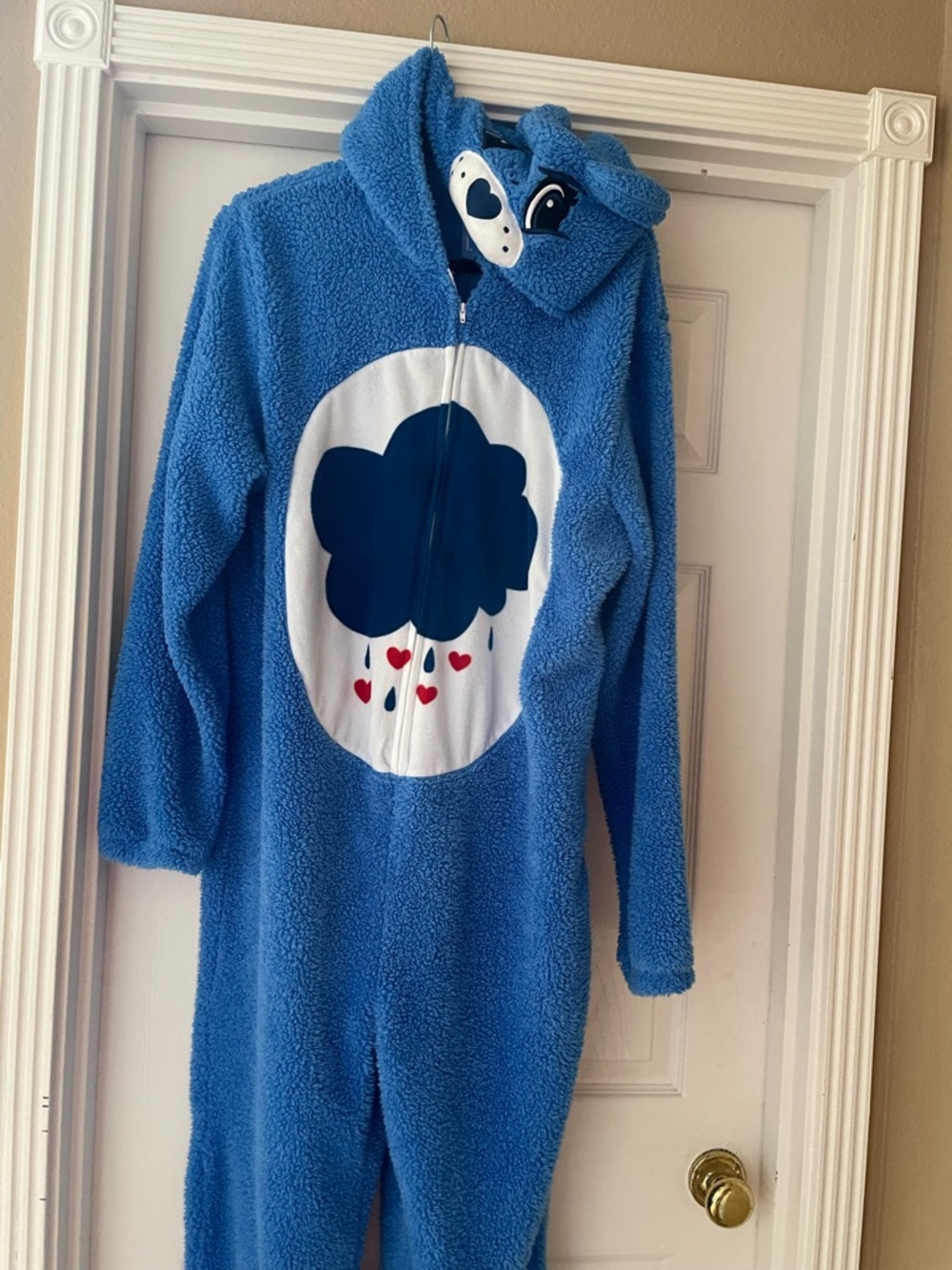 Care Bears Blue Grumpy Bear Blue Adult Onesie Size Large - Picture 10 of 12